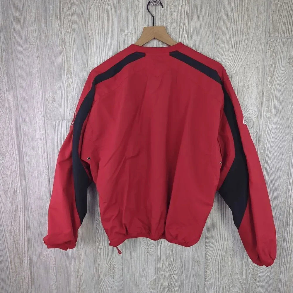 Vintage 90s Majestic Men's S Nebraska Cornhuskers Full Zip Red Jacket Windbreake